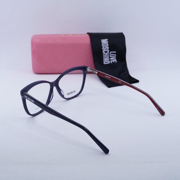 Moschino MOL506 0PJP00 Square Eyeglasses - Blue/Red 56mm - Picture 7 of 12